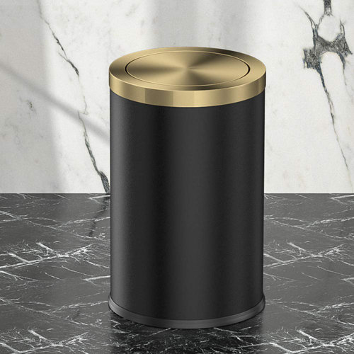 LFA Stainless Steel Trash Can,Bathroom Trash Can With Lid，Small Trash